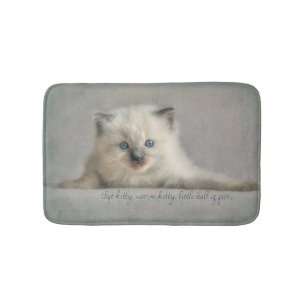Tapete De Banheiro Gatinho macio, esteira de banho do ragdoll