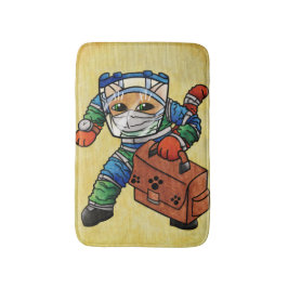 Tapete De Banheiro Gato de Segurança de Alerta de Permanência