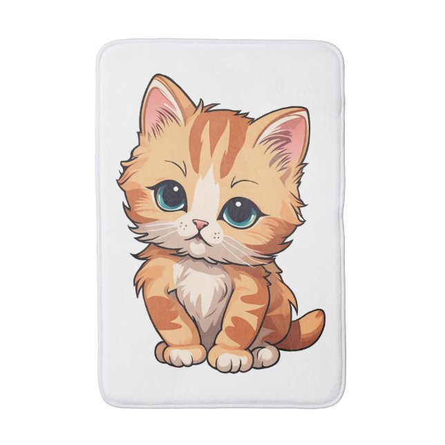 Tapete De Banheiro Gato de Tabby (Frente Vertical)