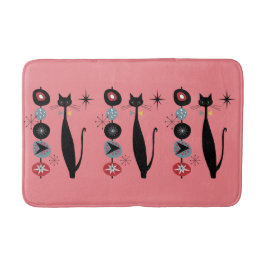 Tapete De Banheiro Gato Legal MCM Moderno de Meio século da Era Atômi