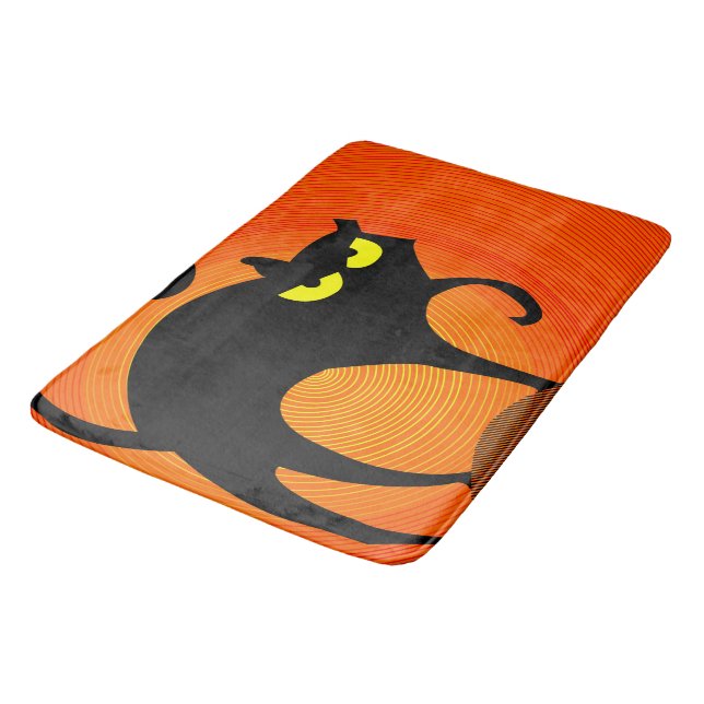 Tapete De Banheiro Gato Negro (Angulado)