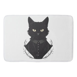 Tapete De Banheiro Gato Negro Encantado de Salem