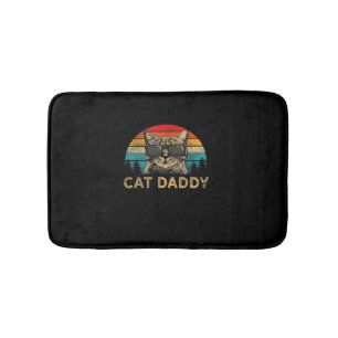 Tapete De Banheiro Gato Pai Vintage Oitenta Estilo Cat Retro Distânci