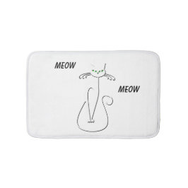 Tapete De Banheiro Gato Preto-Viciado Em Vaca-Vaca Curva Texto Person