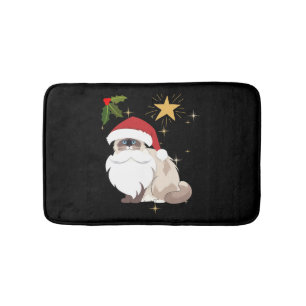 Tapete De Banheiro gato Ragdoll de Natal