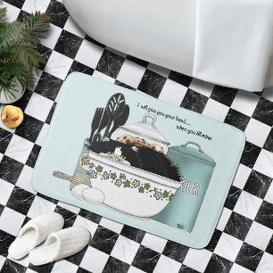 Tapete De Banheiro Gato Tuxedo Sassy Tigela Vintage Aqua Cozinha Retr