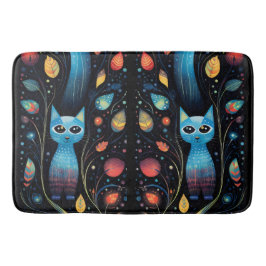 Tapete De Banheiro Gatos azuis