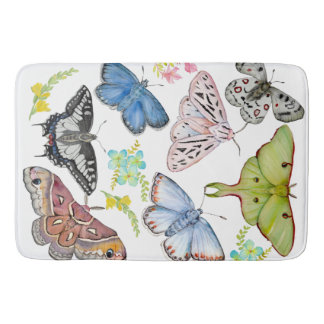 Tapete De Banheiro Gentle Watercolor Butterflies
