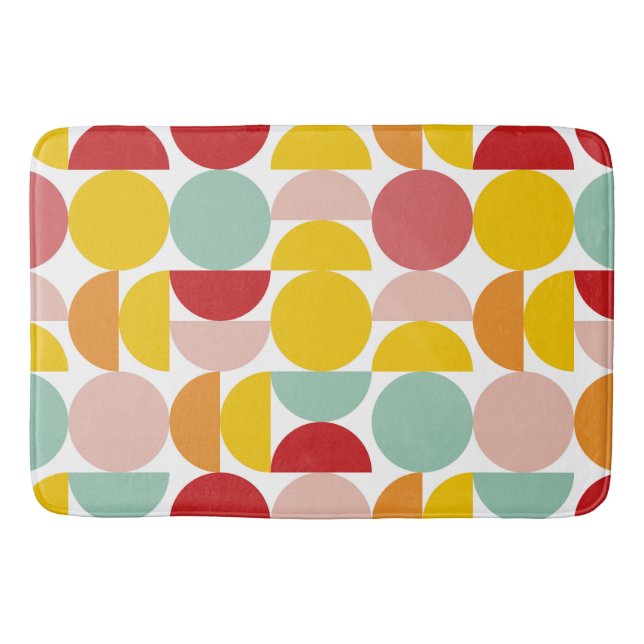 Tapete De Banheiro Geométrico Colorida Bauhaus (Frente)