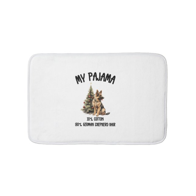 Tapete De Banheiro German shepherd e Natal, Design de Cachorro Engraç (frente)