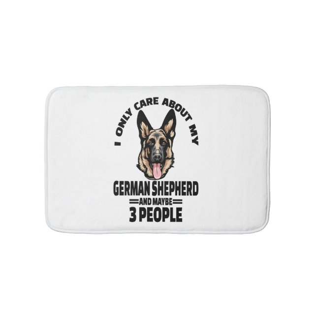 Tapete De Banheiro German shepherd Stickers - Eu Só Me Importo Com Me (frente)
