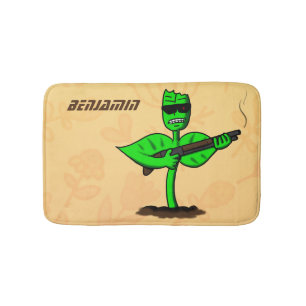 Tapete De Banheiro Germinador cyborg planta desenhos engraçados