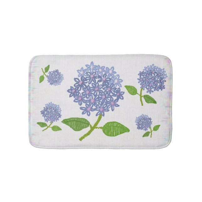Tapete De Banheiro Gestickte Hortensie Badematte (frente)