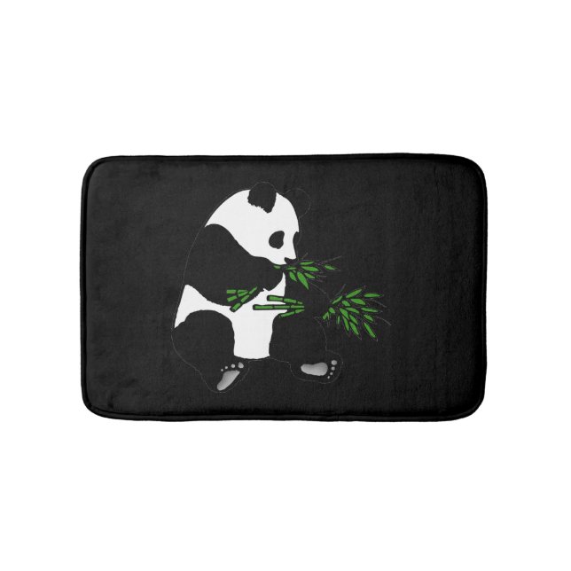 Tapete De Banheiro Giant Panda Come Bamboo Black (frente)