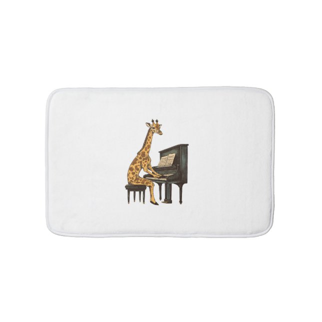 Tapete De Banheiro Girafa Bonita Tocando Piano Girafas Músicas (frente)