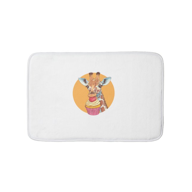 Tapete De Banheiro Girafa com Cupcake (frente)