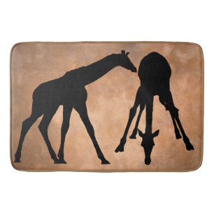 TAPETE DE BANHEIRO GIRAFAS NA SILHUETA