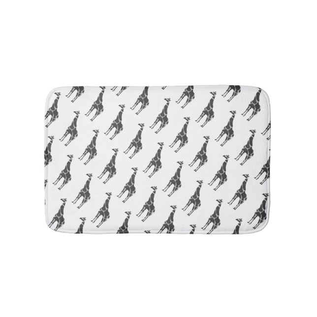 Tapete De Banheiro Giraffe Black e Cinza Silhoutte (frente)