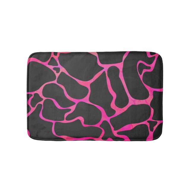 Tapete De Banheiro Giraffe Hot Pink e Impressão preto (frente)
