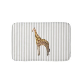 Tapete De Banheiro Giraffe Safari Design Stripe Bath Mat