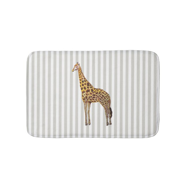 Tapete De Banheiro Giraffe Safari Design Stripe Bath Mat (frente)