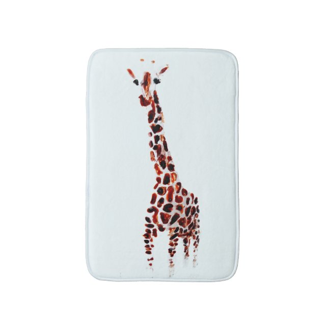 Tapete De Banheiro Giraffe Wild Animal Art (Frente Vertical)