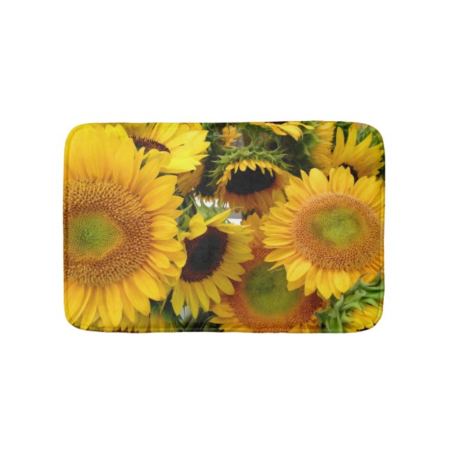 Tapete De Banheiro Girassóis amarelos frescos do mercado dos (frente)