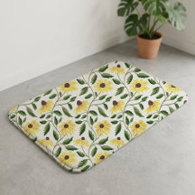 Girassol Amarelo Verde Aquarela Flor Silvestre