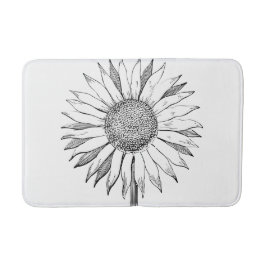 Tapete De Banheiro Girassol Ilustrado