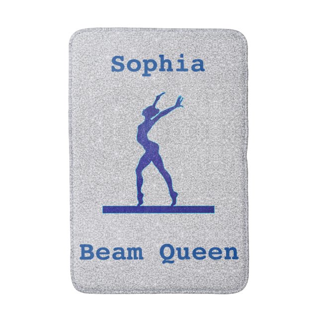 Tapete De Banheiro Girls Gymnastics Beam Queen Personalizou Bath Mat (Frente Vertical)