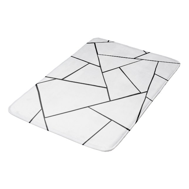 Tapete De Banheiro Glam Preto Branco Geométrico #1 #geo #decor (Angulado)