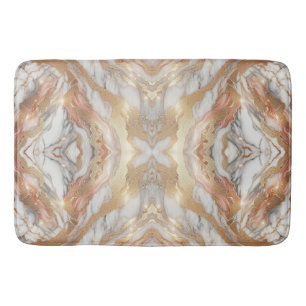 Tapete De Banheiro Glam Rosa Dourado Luxuoso Marmore Mariposa Tendênc