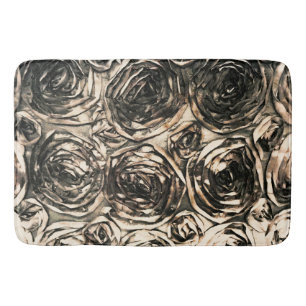 Tapete De Banheiro Glamour Rosas Dourado Bronze Floral Rústico Glam