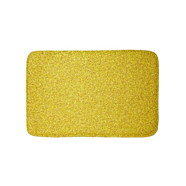 Tapete De Banheiro Glitter Amarelo Dourado e Espumante Brilhante Colo (frente)