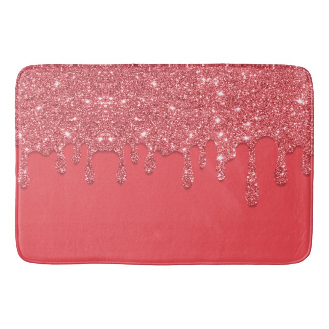Tapete De Banheiro Glitter Bath Mat Rosa (Frente)