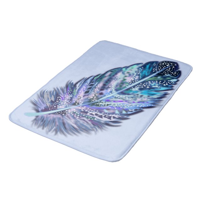 Tapete De Banheiro Glitter Feather Bath Mat (Angulado)