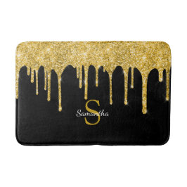 Tapete De Banheiro Glitter Glitter Drives Sparkle Black Monograma Nom