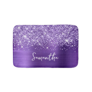 Tapete De Banheiro Glittery Ametyst Purple Glam Name