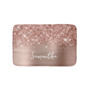 Tapete De Banheiro Glittery Rose Gold Glam Nome