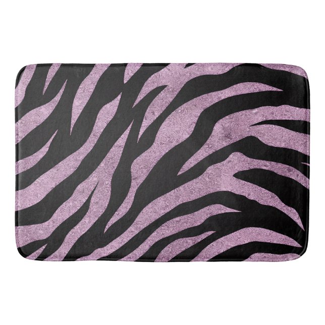 Tapete De Banheiro Glittery Zebra Stripes Pattern (Frente)