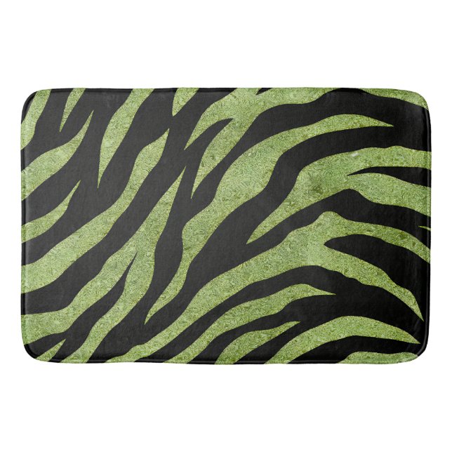 Tapete De Banheiro Glittery Zebra Stripes Pattern (Frente)
