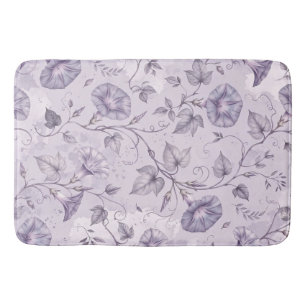 Tapete De Banheiro Glórias da Manhã Elegantes Florais Lavanda Empoeir