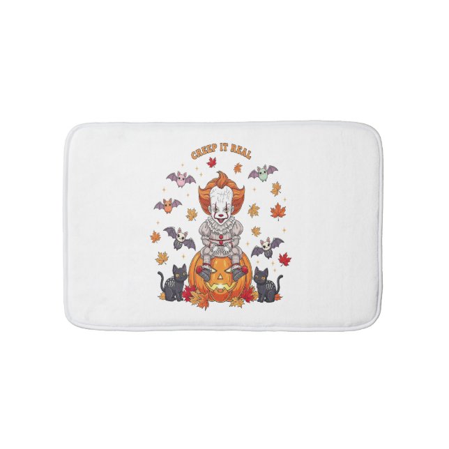Tapete De Banheiro Gnome Cute Pumpkin Halloween (frente)