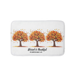 Tapete De Banheiro Golden Autumn Trees Happy Thanksgiving Greeting