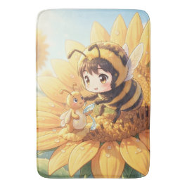 Tapete De Banheiro Goldene Hummel im Blütentanz.7