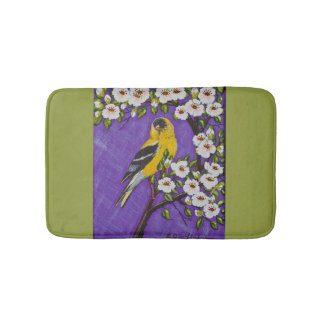 Tapete De Banheiro Goldfinch e Blossoms Bath Mat