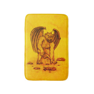Tapete De Banheiro Golem Gargoyle