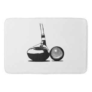 Tapete De Banheiro Golf Ball and Club