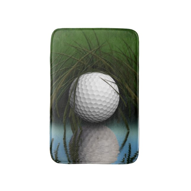 Tapete De Banheiro Golf Ball Escondendo-se no Humor Esportivo da Gram (Frente Vertical)