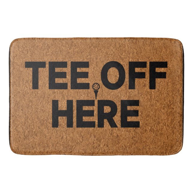 Tapete De Banheiro Golf tee off here (Frente)